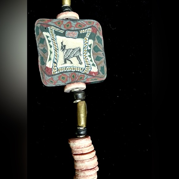 Rare Polymer Clay Necklace Animal Design. Artist Handcrafted Museum Exceptional! - Picture 7 of 9